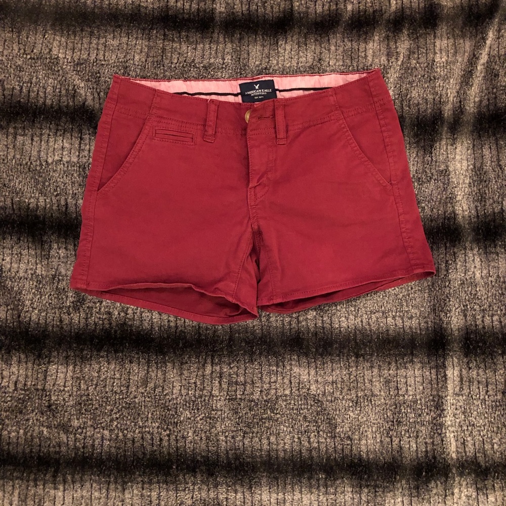 American Eagle Burgundy Shorts